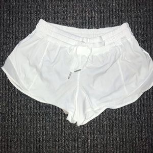 Lululemon White Hotty Hot Shorts